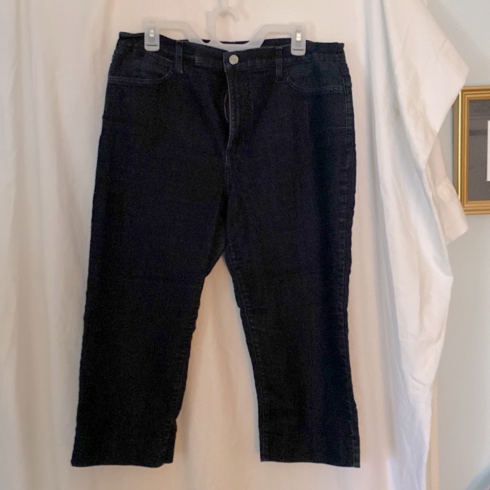 NYDJ Dark Wash Capris Size 14